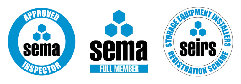 SEMA Full member, SARI (SEMA Approved Racking Inspectors), SEIRS (Storage Equipment Installers Registration Scheme)