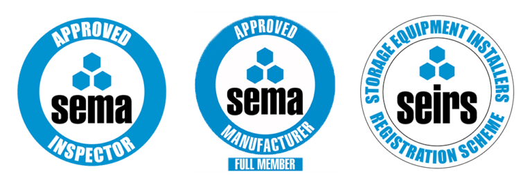 SEMA's logo: RediRack are SEMA Full Members, having SEIRS Approved pallet racking Installers