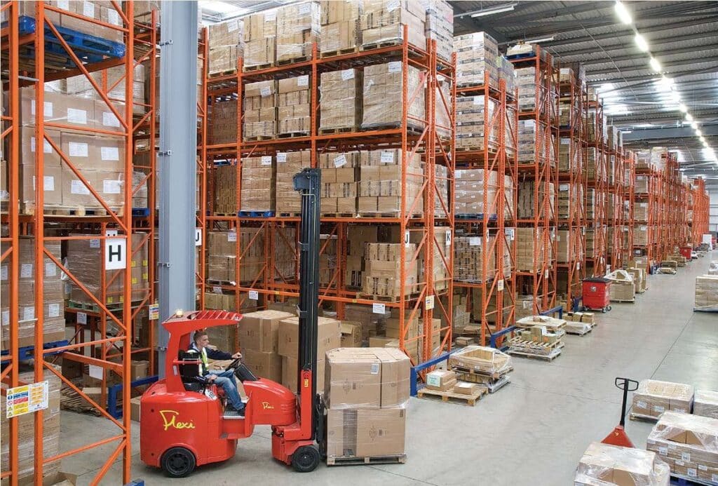 Pallet racks installed in a Manchester warehouse by RediRack